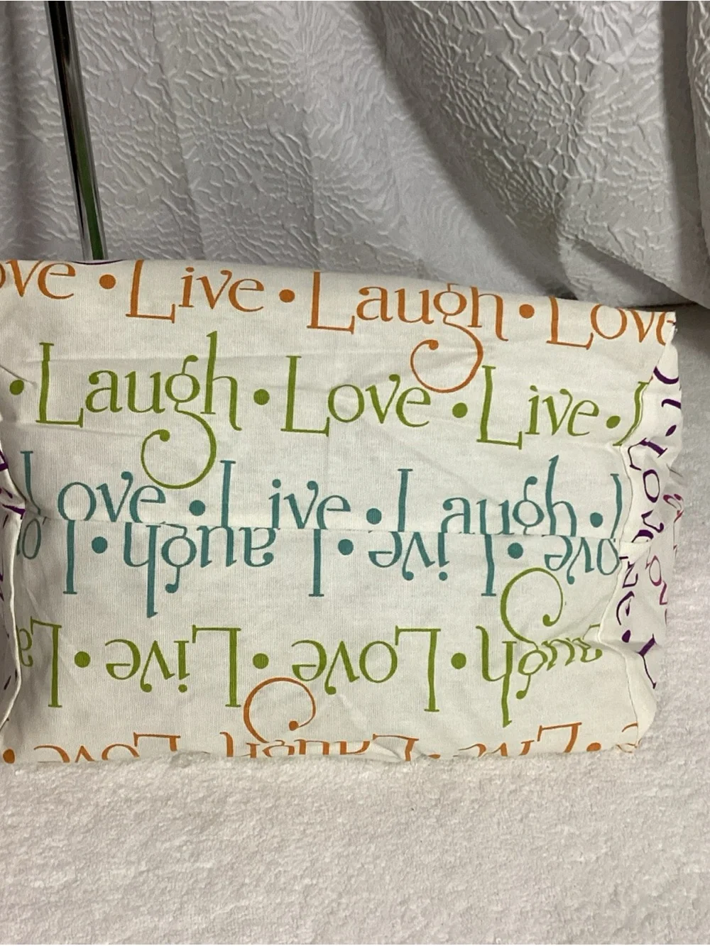 Live Laugh Love Cloth Canvas Shopper Tote “Life is Better in Flip Flops” NWOT - Picture 7 of 12